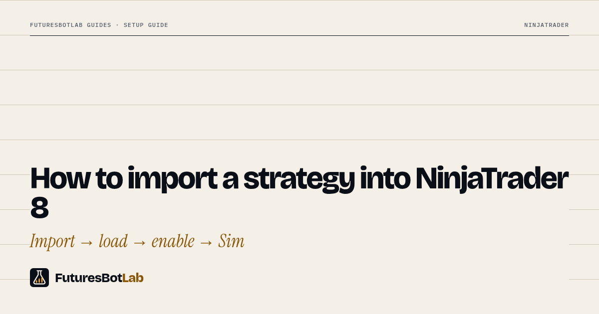 How to import a strategy into NinjaTrader: cover illustration